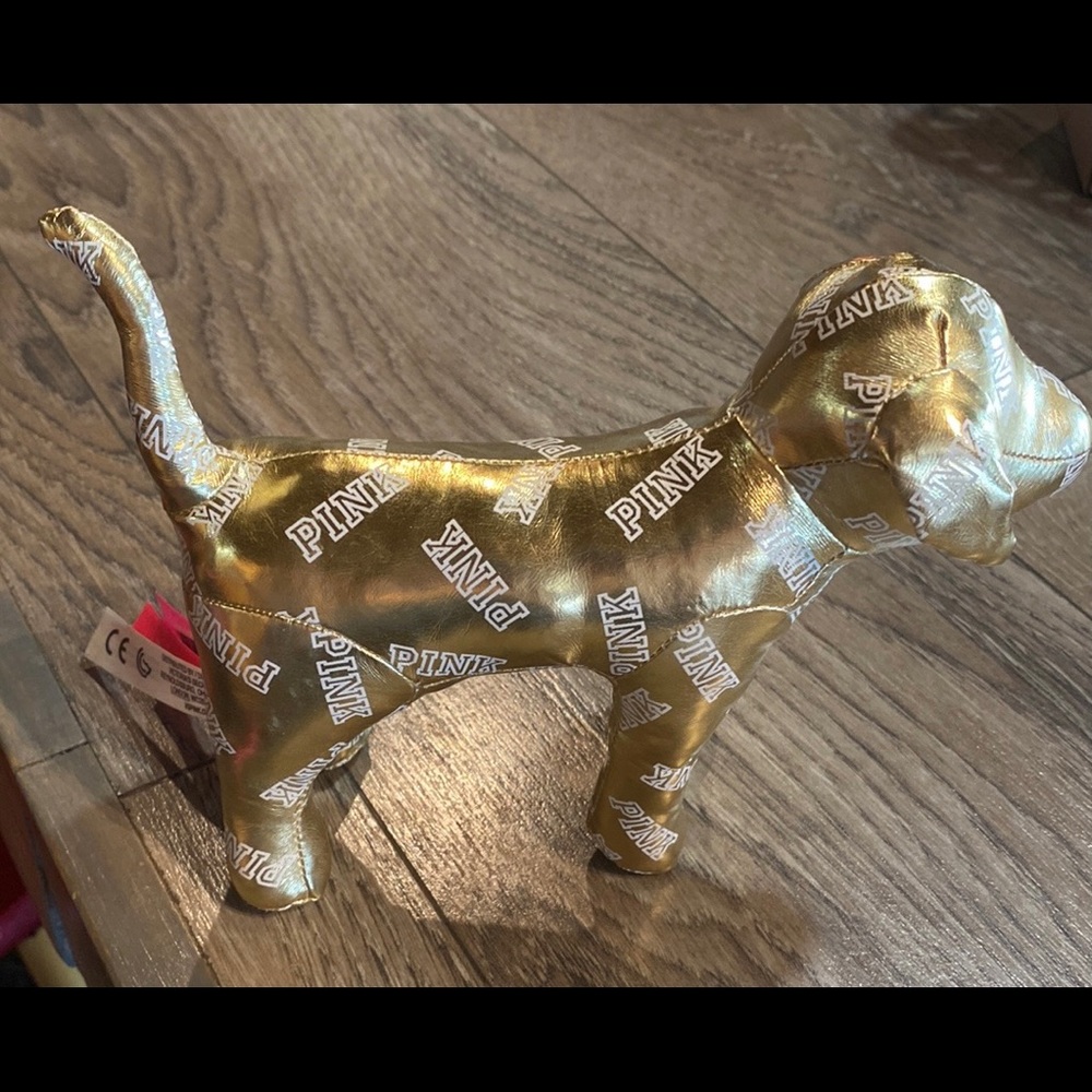 Gold and white PINK dog